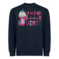 Navy v is for valentine venti coffee cup Heavyweight Sweatshirt - OliviaCreatesArt