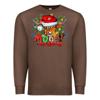 Chestnut Mooey Christmas Premium Sweatshirt - CowhideDigitalArt