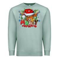 Seafoam Mooey Christmas Premium Sweatshirt - CowhideDigitalArt