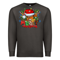 Smoke Mooey Christmas Premium Sweatshirt - CowhideDigitalArt