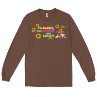 Chestnut fueled by ıced coffee and anxiety Long Sleeve Tee - TumblerDesignByShophia