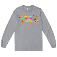 Heather Grey fueled by ıced coffee and anxiety Long Sleeve Tee - TumblerDesignByShophia