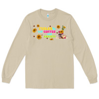Mushroom fueled by ıced coffee and anxiety Long Sleeve Tee - TumblerDesignByShophia