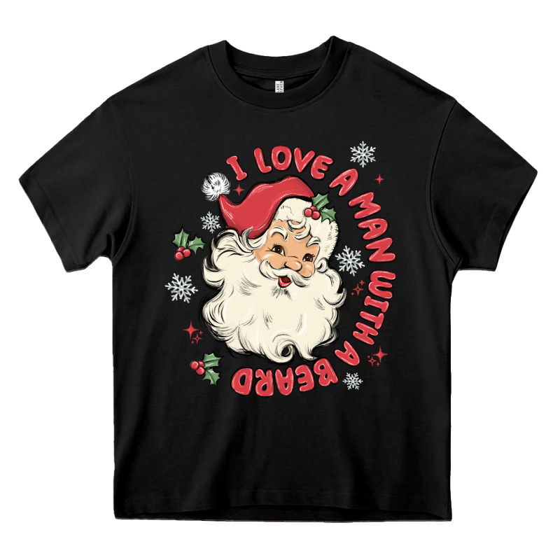 I Love A Man With A Beard Heavy Core Tee by MaliasSmallBusiness | Teevron