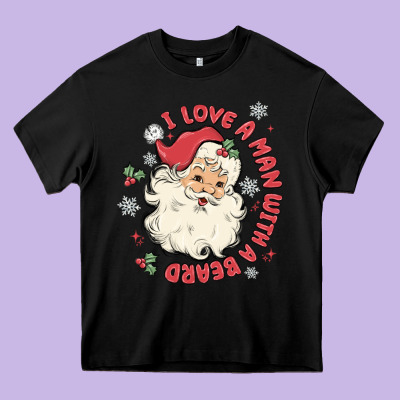 I Love A Man With A Beard Heavy Core Tee Designed By Maliassmallbusiness