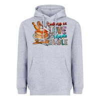 Heather Grey cooking is love made edible Heavyweight Hoodie - CowhideDigitalArt