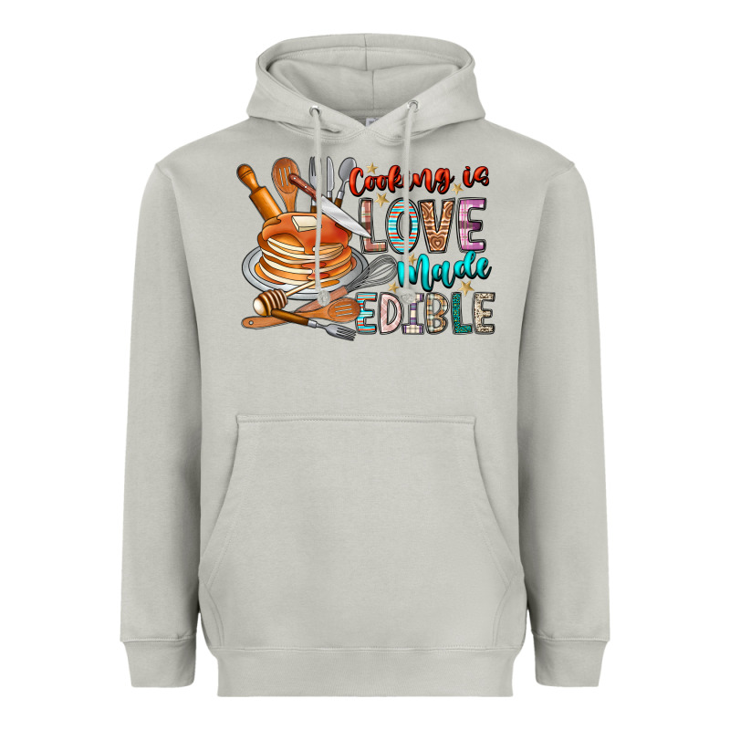 Cooking Is Love Made Edible Heavyweight Hoodie by CowhideDigitalArt | Teevron