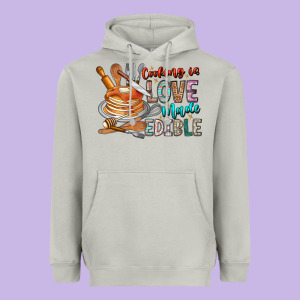 Cooking Is Love Made Edible Heavyweight Hoodie Designed By Cowhidedigitalart