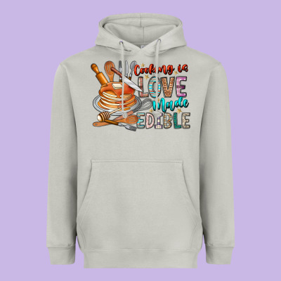 Cooking Is Love Made Edible Heavyweight Hoodie Designed By Cowhidedigitalart