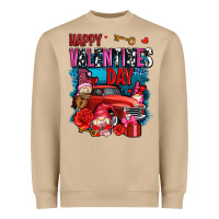 Mushroom happy valentines day with gnomes and truck olivia Heavyweight Sweatshirt - OliviaCreatesArt