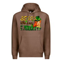 Chestnut Just a girl who loves St. Patrick's Day Premium Hoodie - FaDigitalArtStudio