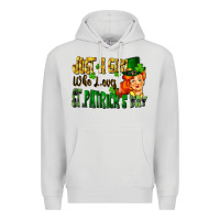 Dove Grey Just a girl who loves St. Patrick's Day Premium Hoodie - FaDigitalArtStudio