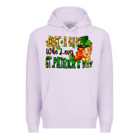 Lilac Just a girl who loves St. Patrick's Day Premium Hoodie - FaDigitalArtStudio