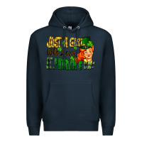 Navy Just a girl who loves St. Patrick's Day Premium Hoodie - FaDigitalArtStudio