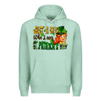 Seafoam Just a girl who loves St. Patrick's Day Premium Hoodie - FaDigitalArtStudio