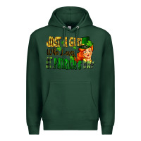 Sports Green Just a girl who loves St. Patrick's Day Premium Hoodie - FaDigitalArtStudio