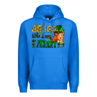 True Royal Just a girl who loves St. Patrick's Day Premium Hoodie - FaDigitalArtStudio