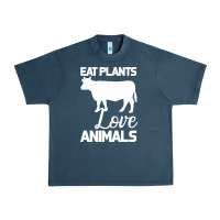 Midnight Navy Eat Plants Love Animals Urban Heavy Tee - Bettercallsaul