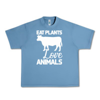 Pebble Blue Eat Plants Love Animals Urban Heavy Tee - Bettercallsaul