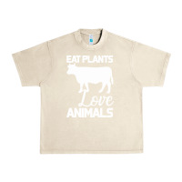 Sandshell Eat Plants Love Animals Urban Heavy Tee - Bettercallsaul