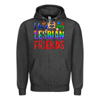 Charcoal Heather I Love My Lesbian Friends Zipper Hoodie - BundleAndBundleShop