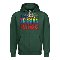 Sports Green I Love My Lesbian Friends Zipper Hoodie - BundleAndBundleShop