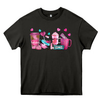 Asphalt lash hustler with eyelashes coffee cups Heavy Core Tee - NancyCooperArtShop