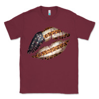 Burgundy Vintage American Flag With Leopard Pattern Classic Tee - Bettercallsaul