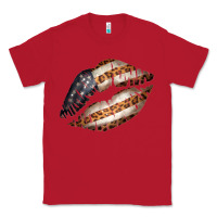 Red Vintage American Flag With Leopard Pattern Classic Tee - Bettercallsaul