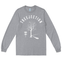 Heather Grey Disc Golf Funny Sports Tree Disc Golf Player Long Sleeve Tee - tuanDangUi