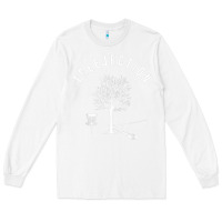 White Disc Golf Funny Sports Tree Disc Golf Player Long Sleeve Tee - tuanDangUi
