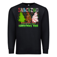 Black Snacking Around The Christmas Tree Premium Sweatshirt - CowhideDigitalArt