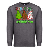 Charcoal Heather Snacking Around The Christmas Tree Premium Sweatshirt - CowhideDigitalArt