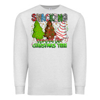 Oatmeal Heather Snacking Around The Christmas Tree Premium Sweatshirt - CowhideDigitalArt