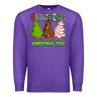 Purple Snacking Around The Christmas Tree Premium Sweatshirt - CowhideDigitalArt