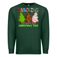 Sports Green Snacking Around The Christmas Tree Premium Sweatshirt - CowhideDigitalArt