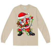 Mushroom Dabbing Santa Christmas Tree Lights Long Sleeve Tee - tuanDangUi