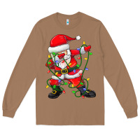 Toasted Coconut Dabbing Santa Christmas Tree Lights Long Sleeve Tee - tuanDangUi