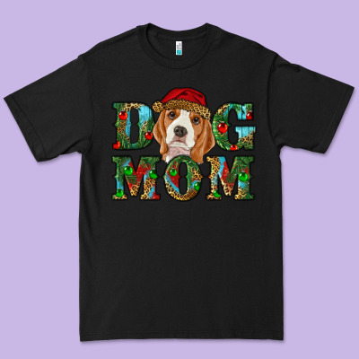 Christmas Beagle Dog Mom Premium Tee Designed By Ranaportraitstore