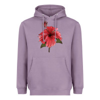 Lavender Puerto Rican Hibiscus Flower Illustrations Heavyweight Hoodie - LillyAllenDesigns