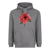 Storm Puerto Rican Hibiscus Flower Illustrations Heavyweight Hoodie - LillyAllenDesigns