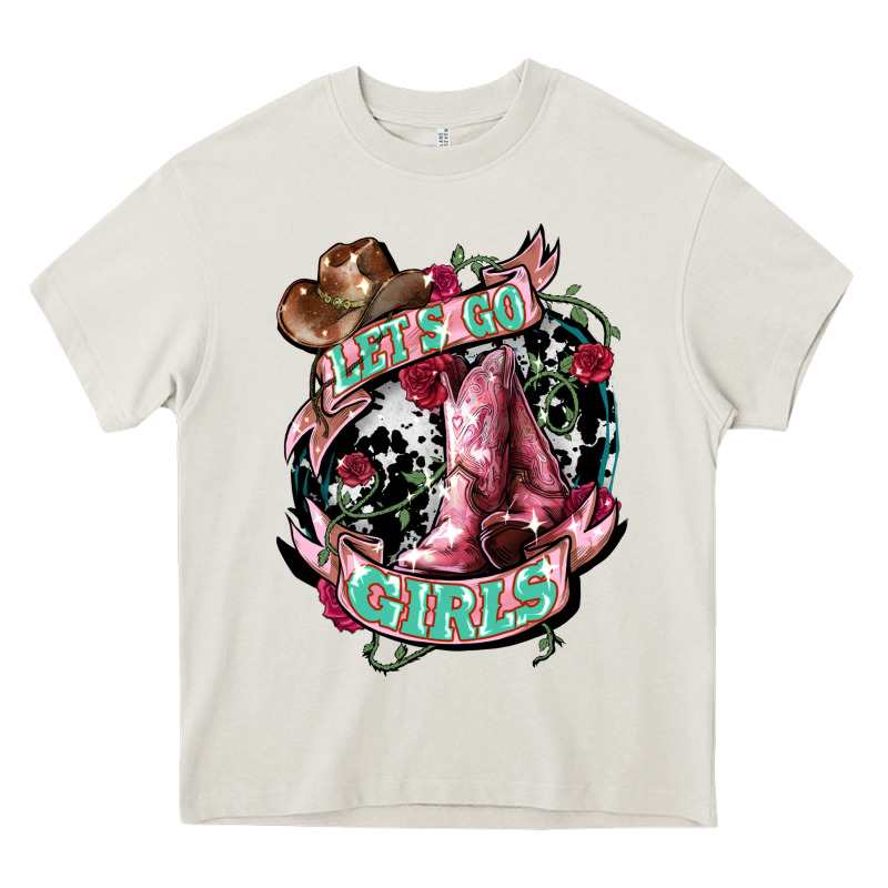 Lets Go Girls Cowboy Boots Cowgirl Heavy Core Tee by NancyCooperArtShop | Teevron