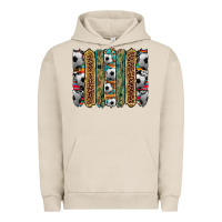 Pigment French Oak soccer camouflage serape cowhide turquoise leopard glitter  brushstrok Urban Hoodie - Artiststas