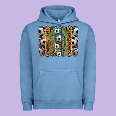 Soccer Camouflage Serape Cowhide Turquoise Leopard Glitter  Brushstrok Urban Hoodie Designed By Artiststas