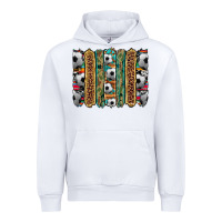 White soccer camouflage serape cowhide turquoise leopard glitter  brushstrok Urban Hoodie - Artiststas