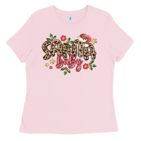 Bubblegum Pink santa baby Ladies Tee - MaliasSmallBusiness