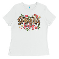 White santa baby Ladies Tee - MaliasSmallBusiness