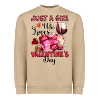 Mushroom just a girl who loves valentine's day Heavyweight Sweatshirt - OliviaCreatesArt