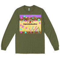 Army Green special education teacher Long Sleeve Tee - TumblerDesignByShophia