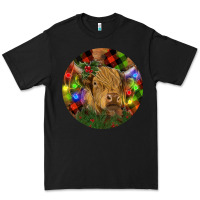Black Brown Cow Christmas Premium Tee - RanaPortraitStore